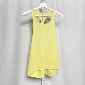 Fabletics Yellow Racerback Workout Tank Top • XS